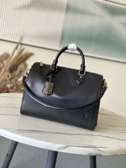 LV Totes Bags Epi Leather (Black-Gold) 30X21X17 CM H50202608072585