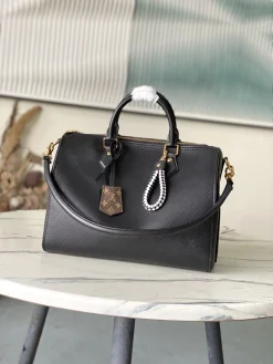 LV Totes Bags Epi Leather (Black-Gold) 30X21X17CM H50202608070194