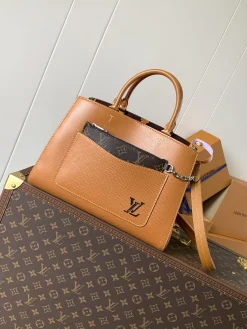 LV Totes Bags Epi Leather (Tan-Dark Brown) 30X21X13CM F80202608071230
