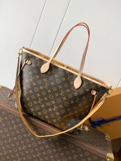 LV Totes Bags Monogram Canvas (Brown-Beige) 28X14X31 CM E00202608071660