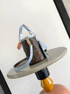 Alternative view of LV Totes Bags Monogram Canvas (Brown-Light Blue) 14X9X24CM G30202608072098