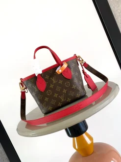 Alternative view of LV Totes Bags Monogram Canvas (Brown-Red) 14X9X24CM G30202608072346
