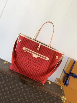 Alternative view of LV Totes Bags Monogram Canvas (Brown-Red) 28X14X31CM E00202608071662