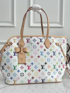 LV Totes Bags Monogram Canvas (White-Natural) 31X28X14CM D70202608070455