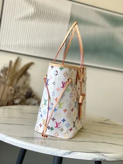 Alternative view of LV Totes Bags Monogram Canvas (White-Tan) 31x28x14 cm E80202608072474