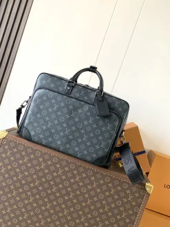 LV Travel Bags Monogram Eclipse Canvas (Grey-Black) 46X31X18CM F80202608072152