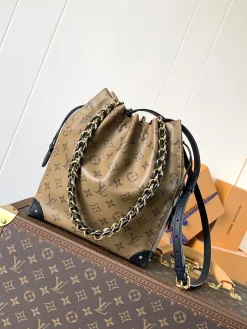 LV Trend Bags Monogram Canvas (Brown-Black) 23X9X23 CM D80202608070103