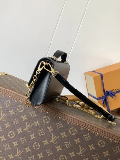 Alternative view of LV Wallet Bags Calfskin Leather (Black-Gold) 12X4X23CM F00202608071312