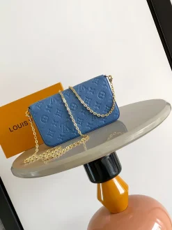 Alternative view of LV Wallet Bags Empreinte Canvas (Blue-Gold) 21X12X3CM E00202608070971