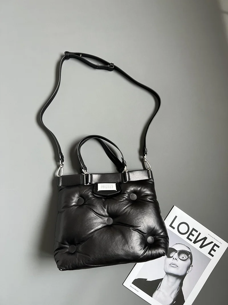 MAISON MARGIELA Shoulder Bags Lambskin Leather (Black) 28X24X11CM E85202608100015 - Image 2