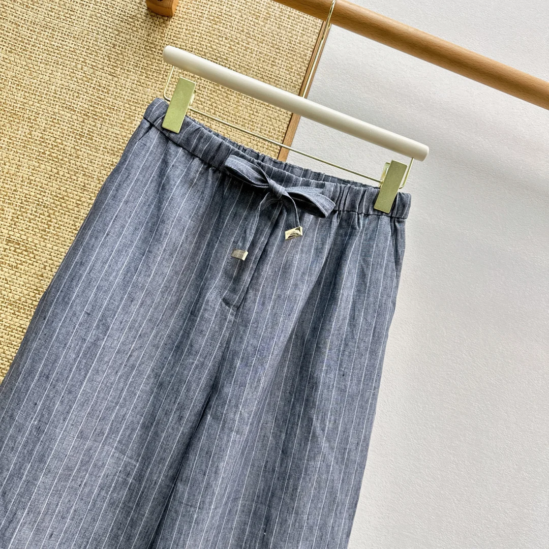 MAX MARA Trousers Linen S-M-L C15202608042343 - Image 3