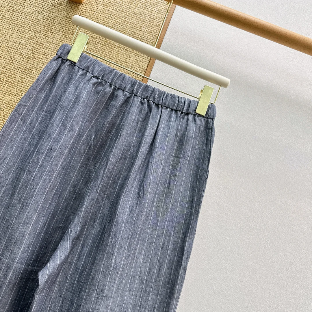 MAX MARA Trousers Linen S-M-L C15202608042343 - Image 9