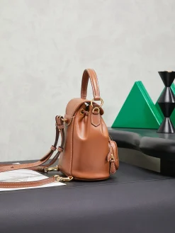Alternative view of MIU MIU Backpacks Bags Calfskin Leather (Brown) 14X17X8CM G30202608091182