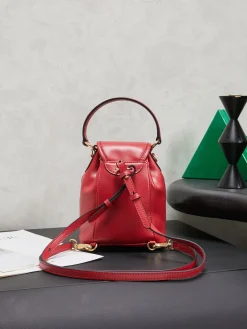 Alternative view of MIU MIU Backpacks Bags Calfskin Leather (Red-Gold) 14X17X8CM G30202608091179