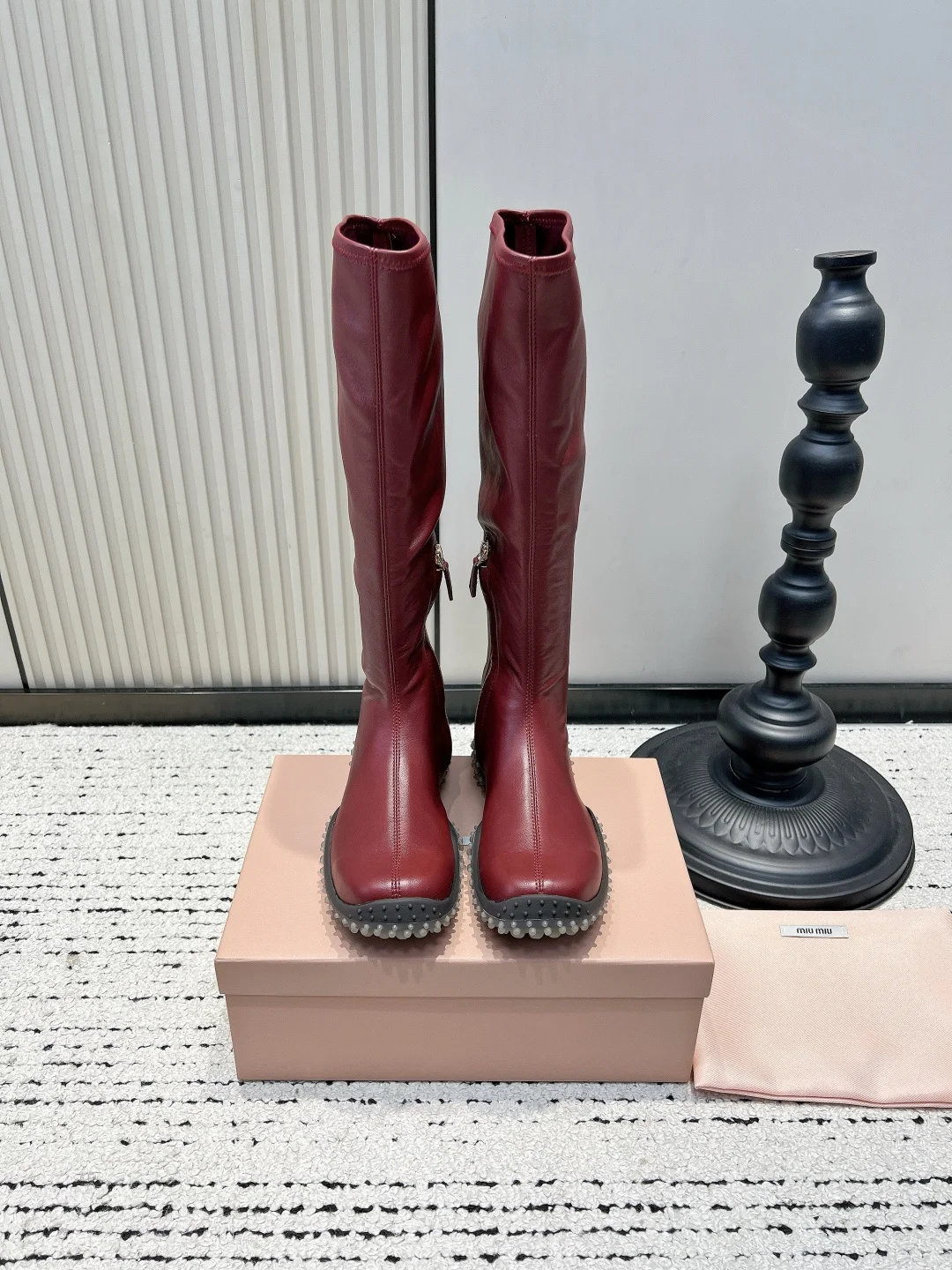 Alternative view of MIU MIU Boots Leather & Rubber EU35-40 B70202608030334