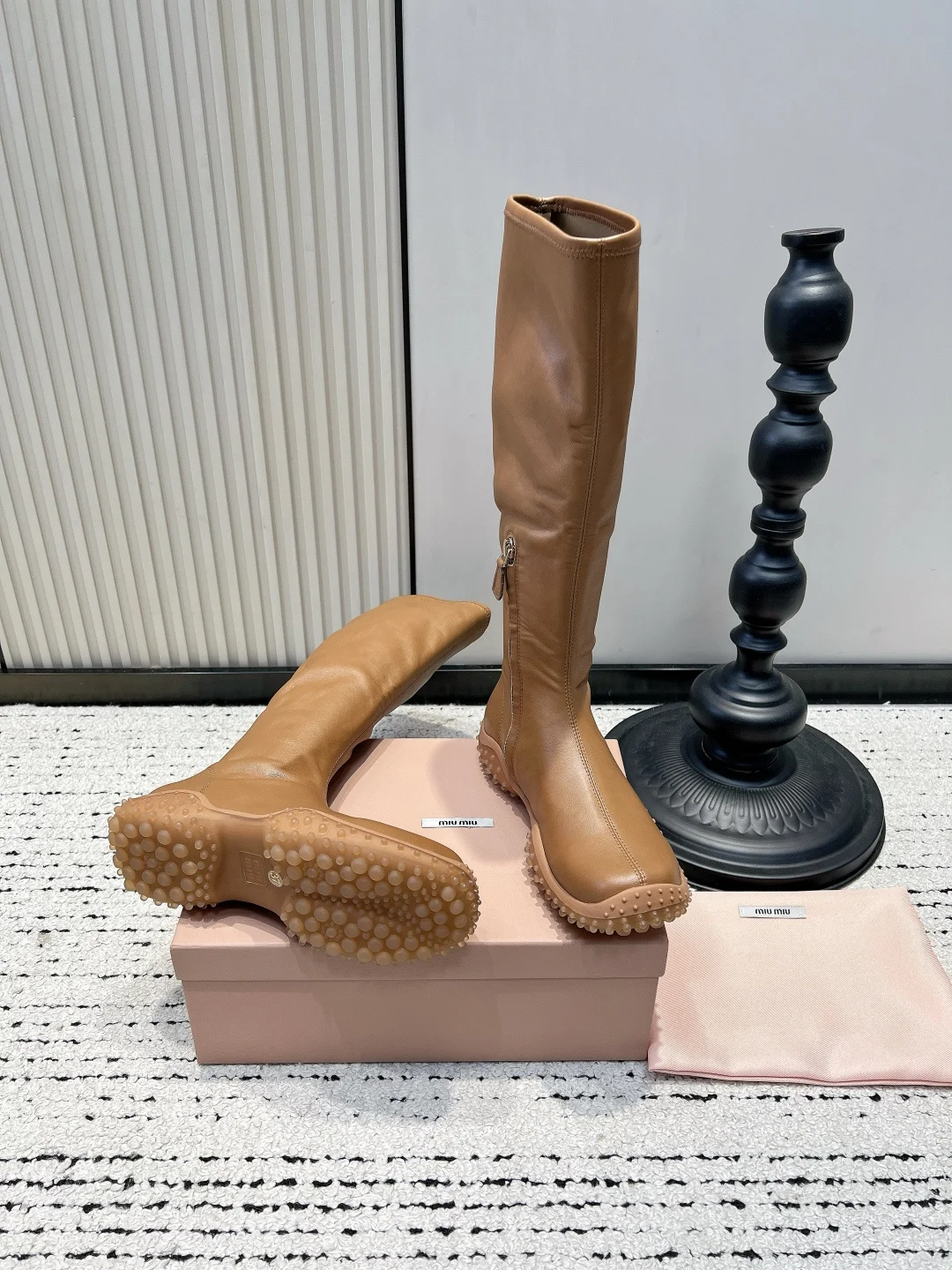 MIU MIU Boots Leather & Rubber EU35-40 B70202608030335 - Image 2