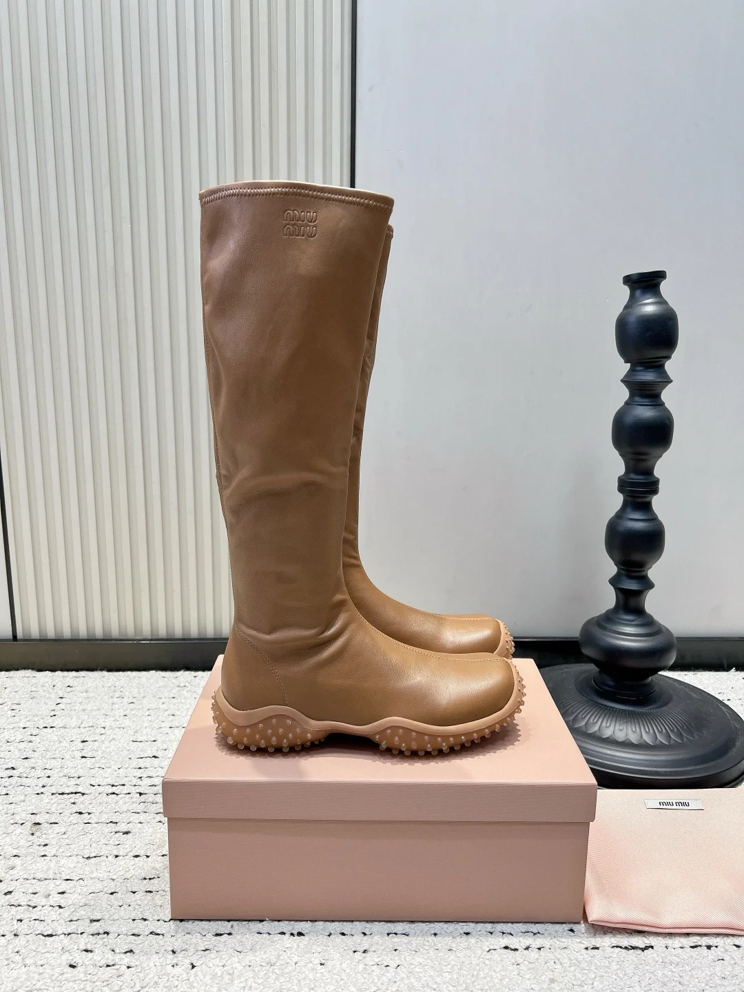 MIU MIU Boots Leather & Rubber EU35-40 B70202608030335 - Image 5