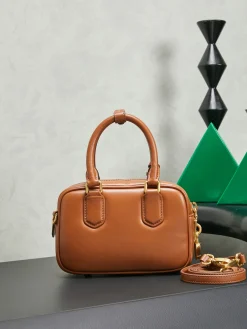 Alternative view of MIU MIU Bucket Bags Calf Leather (Brown-Gold) 19X13X6CM F80202608090071