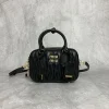 MIU MIU Bucket Bags Lamb Leather (Black-Gold) 19X13X6CM G80202608090714