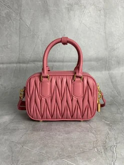 Alternative view of MIU MIU Bucket Bags Lamb Leather (Pink-Gold) 19X13X6 G80202608090716