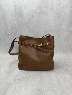 MIU MIU Bucket Bags Vegetable-tanned Leather (Brown-Gold) 30X31X13CM G80202608090437