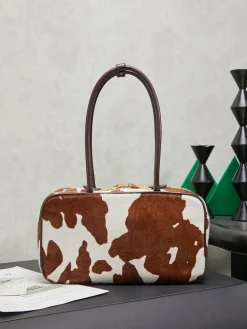 Alternative view of MIU MIU Casual Bags Calf Leather (White-Brown) 29X17X9CM H50202608091650