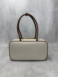 Alternative view of MIU MIU Casual Bags Canvas Leather (Cream-Brown) 29X17X9CM F50202608090031