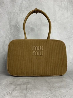 MIU MIU Casual Bags Corduroy Calf Leather 34X23X12CM G00202608091349
