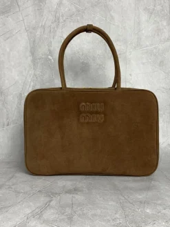 MIU MIU Casual Bags Suede Leather (Brown) 34X23X12CM G50202608091368