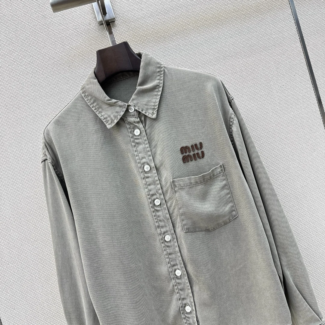 MIU MIU Shirts Denim S-M-L B85202608040687 - Image 2