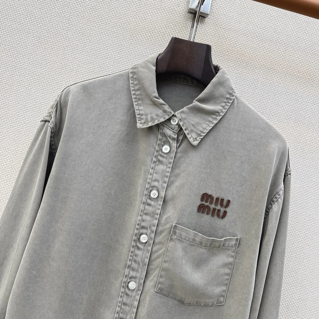MIU MIU Shirts Denim S-M-L B85202608040687 - Image 3