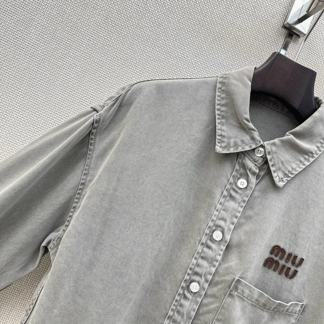MIU MIU Shirts Denim S-M-L B85202608040687 - Image 5