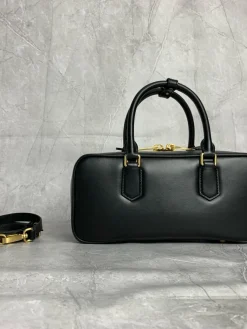 Alternative view of MIU MIU Shoulder Bags Calfskin Leather (Black-Gold) 27X12X9CM G00202608091390