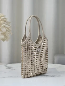 Alternative view of MIU MIU Shoulder Bags Crystal Leather (Beige-Silver) 20X24 CM E80202608091426