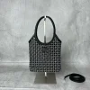 MIU MIU Shoulder Bags Crystal Leather (Black-Silver) 20X24 CM E80202608090615