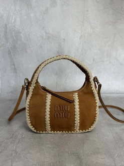 MIU MIU Shoulder Bags Deerskin 20X6X17CM E80202608091462