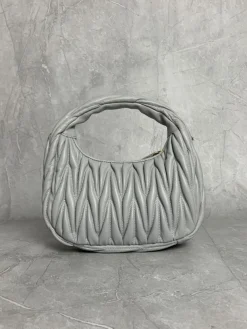 Alternative view of MIU MIU Shoulder Bags Lamb Leather (Grey-Gold) 20X23X6CM F50202608091152