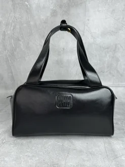 MIU MIU Shoulder Bags Soft Calf Leather (Black) 28X15X13CM F50202608091322