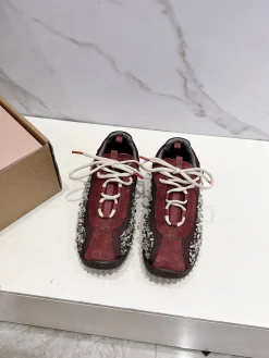 MIU MIU Sneakers Corduroy Suede Mesh EU35-40 C10202608030756