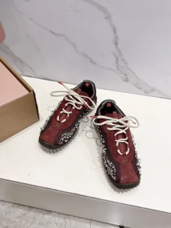 Alternative view of MIU MIU Sneakers Corduroy Suede Mesh EU35-40 C10202608030756