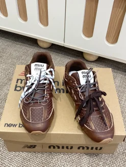 Alternative view of MIU MIU Sneakers Mesh Suede EU35-40 C10202608030764