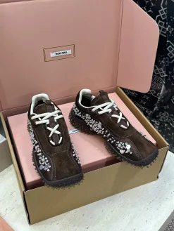 MIU MIU Sneakers Suede Mesh Leather EU35-41 C50202608032572