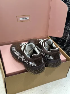 Alternative view of MIU MIU Sneakers Suede Mesh Leather EU35-41 C50202608032572
