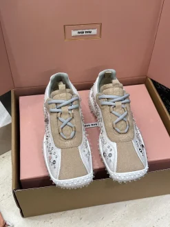 MIU MIU Sneakers Suede Mesh Leather EU35-41 C50202608032575