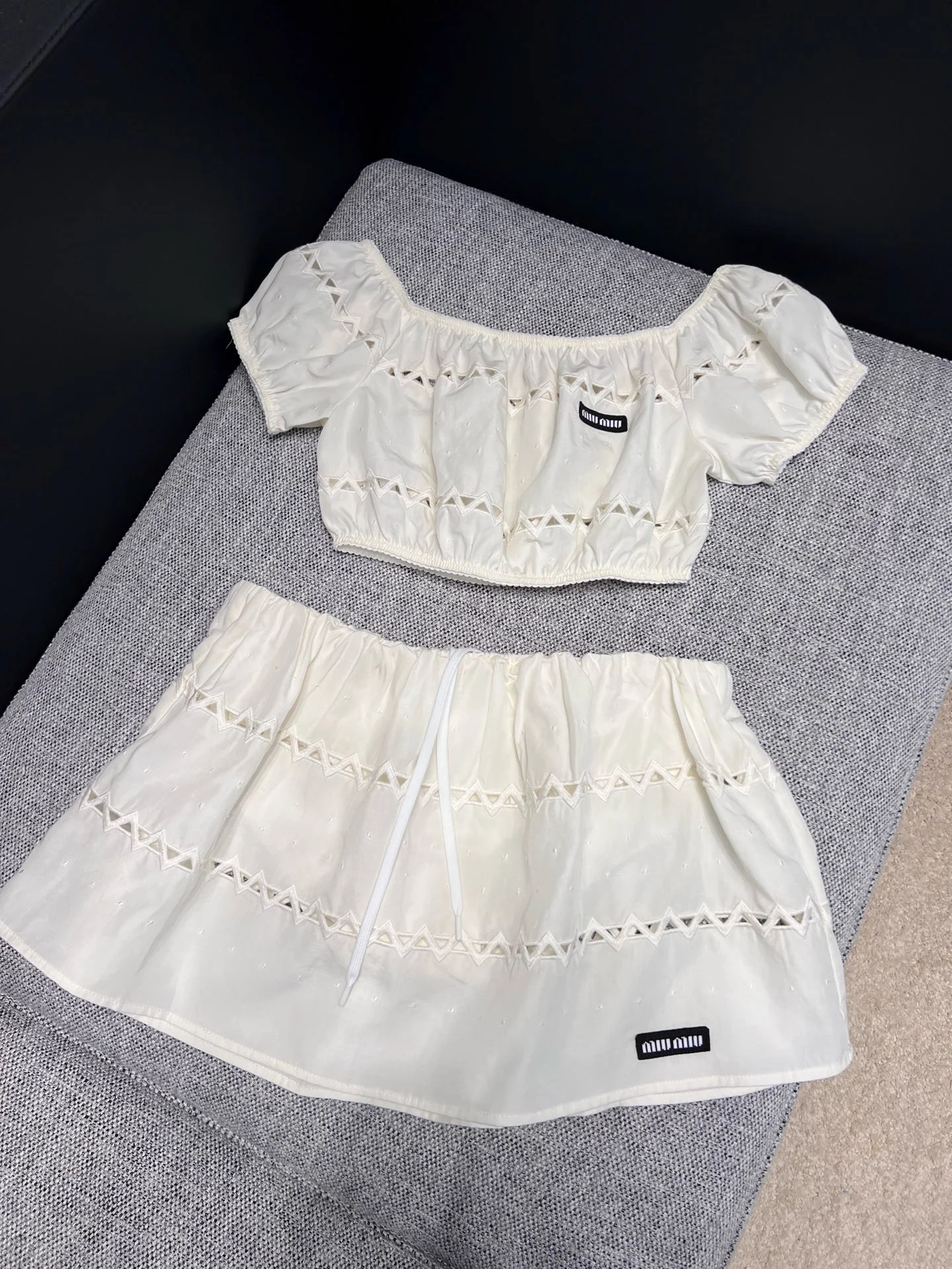 MIU MIU T-shirts Cotton 36-40 B95202608042251 - Image 8