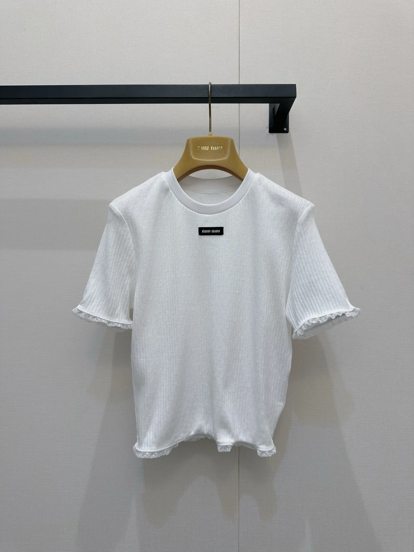 MIU MIU T-shirts Cotton Lace S-L A85202608042895