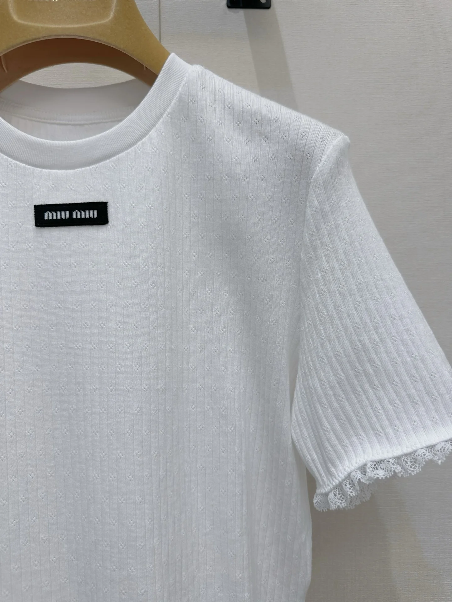 MIU MIU T-shirts Cotton Lace S-L A85202608042895 - Image 3