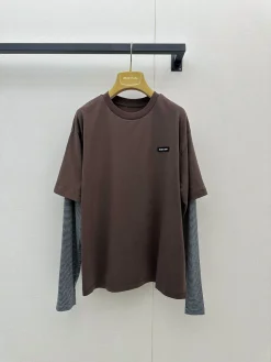 MIU MIU T-shirts Cotton S-L B15202608041508