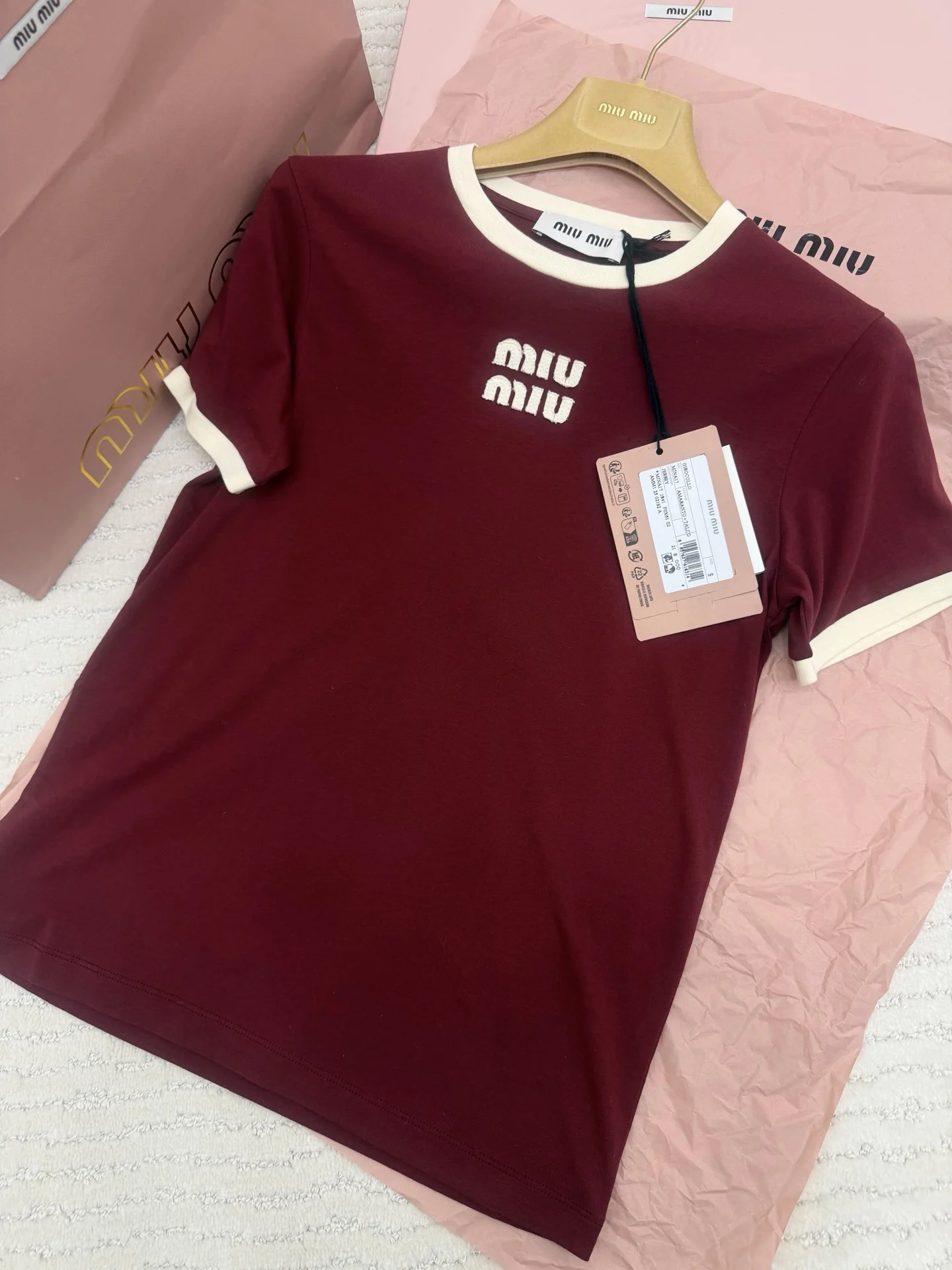 MIU MIU T-shirts Cotton S-M-L A95202608040496