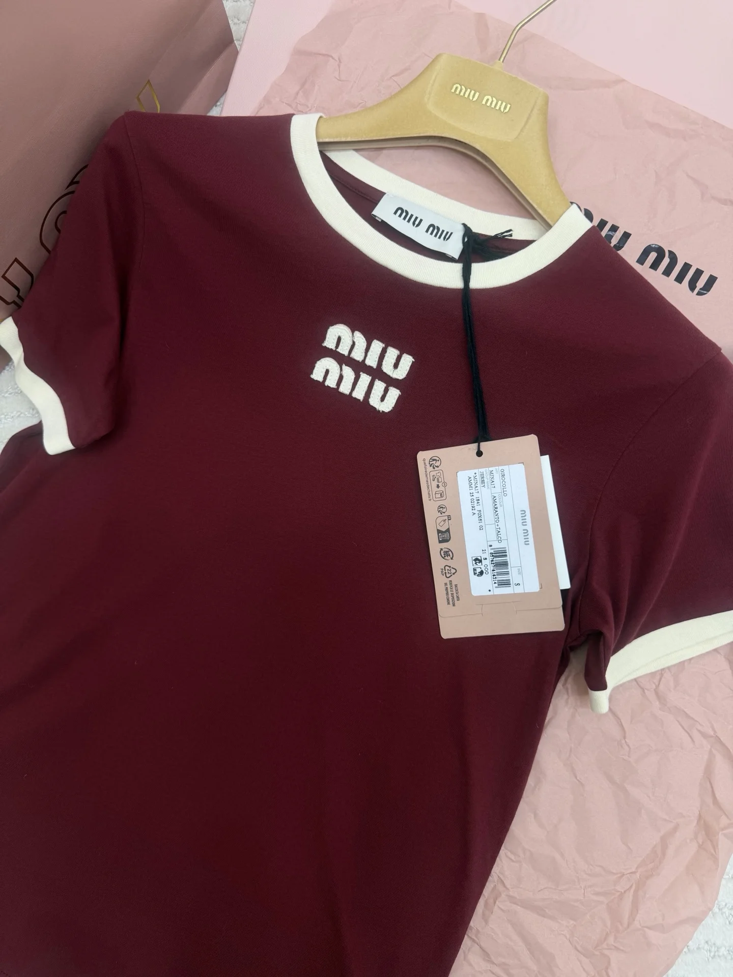 MIU MIU T-shirts Cotton S-M-L A95202608040496 - Image 3